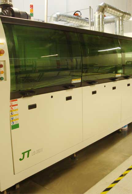 Nitrogen wave soldering